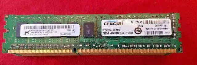 Main image of 4GB 2x2GB DDR3-1333 PC3-10600 2Rx8 ECC Unbuffered Memory