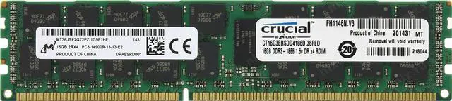 Alt view image 2 of 2 - SUPERMICRO 32GB Kit (2x16GB) DDR3 1866MHz PC3-14900 Registered ECC 1.5V CL13 2Rx4 Dual Rank 240 Pin RDIMM Server Memory RAM Module Upgrade (32GB Kit (2x16GB))