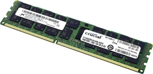 Main image of 32GB 2 x 16GB DDR3-1600 2Rx4 1.35v RDIMM for Servers (Not for desktops or laptops)
