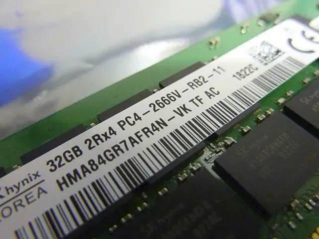 Alt view image 3 of 3 - For Dell SNPTN78YC/32G A9781929 32 GB 288-Pin DDR4 ECC RDIMM Server RAM for PowerEdge R7415  By SK hynix inc. Memory RAM HMA84GR7AFR4N-VK