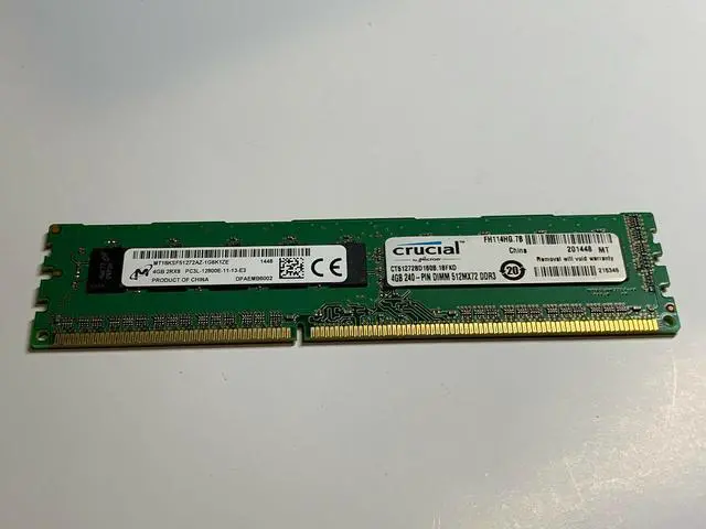 Crucial 4GB DDR3L Memory - 240-pin DIMM, PC3-12800, 1600MT/s, 1.35V/1.5V Desktop RAM