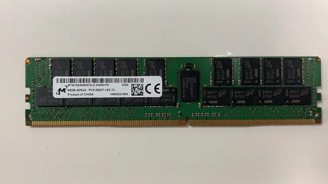 Alt view image 2 of 3 - Supermicro Certified MEM-DR464L-CL02-LR24 Micron 64GB DDR4-2400 ECC LRDIMM