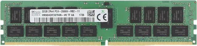 Main image of HMA84GR7CJR4N-VK HYNIX 32GB DDR4 2666V RDIMM 2Rx4 CL19 PC4-21300 1.2V 288PIN
