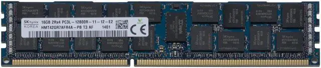 Main image of HYNIX 16GB HMT42GR7AFR4A-PB 2RX4 PC3L-12800R 1.35V MEMORY MODULE (1x16GB)