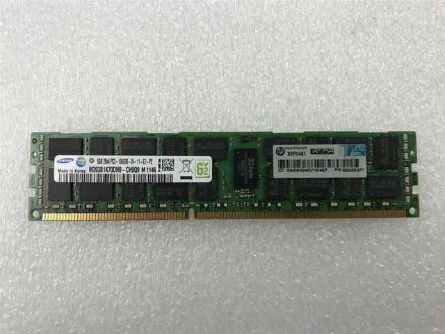 Alt view image 2 of 2 - SAMSUNG M393B1K70BH1-CH9Q1 DDR3 1333 PC3-10600R 8GB ECC REG (FOR SERVER ONLY)