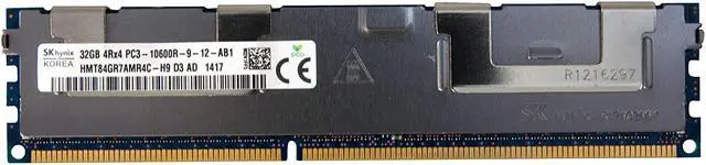 Main image of 128GB 4x32GB DDR3-1333 PC3-10600 4Rx4 ECC Registered Memory