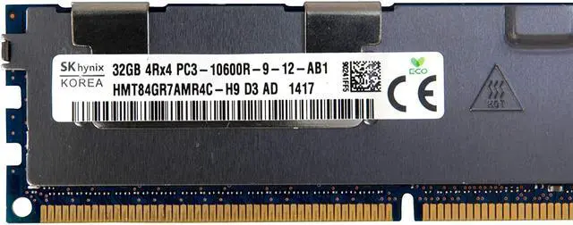 Alt view image 2 of 2 - 128GB 4x32GB DDR3-1333 PC3-10600 4Rx4 ECC Registered Memory