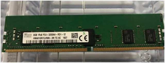 Alt view image 2 of 3 - Hynix HMA81GR7CJR8N-XN 8GB PC4-25600 Ddr4-3200Mhz 1RX8 Ecc New