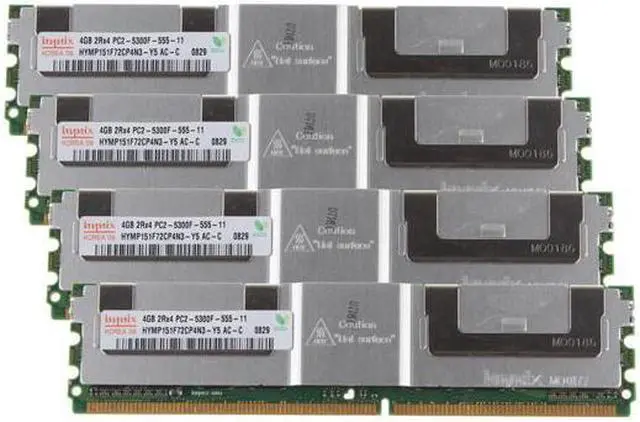 Alt view image 2 of 4 - Hynix 16GB 16G (4X4GB) DDR2-667MHZ PC2-5300F 2RX4 ECC FB-DIMM Server Memory RAM