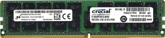 Alt view image 4 of 5 - For Dell SNP1R8CRC/16G A7945660 16 GB 288-Pin DDR4 ECC RDIMM Server Memory for PowerEdge C4130 by MICRON RAM
