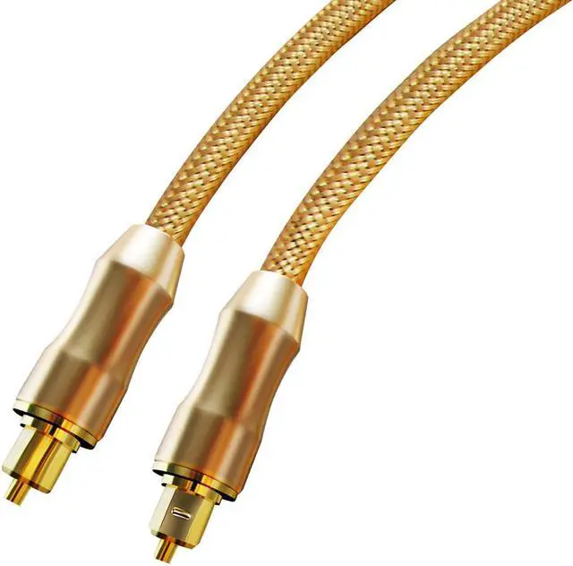 Alt view image 3 of 3 - Easyday 24K Gold Plated TOSLink Fiber Optic Cord Digital Optical Audio Cable - Metal Connectors & Braided Nylon Jacket