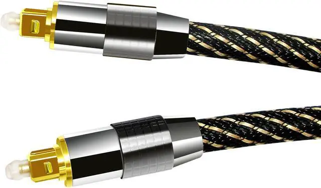 Alt view image 2 of 3 - Easyday 5m 1.5m OD7mm Mesh Tough Digital Optical S/PDIF Fiber Toslink Audio Cable