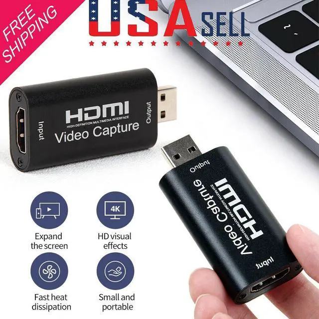 Alt view image 3 of 7 - easyday Audio Video Capture Cards HDMI to USB 1080p USB2.0 Record via DSLR Camcorder Action Cam for High Definition Acquisition, Live Broadcasting