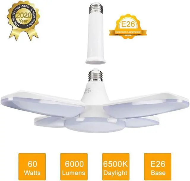 Main image of LED Garage Light easyday Garage Light LED Light E26 Garage Lights Ceiling LED Shop Light 60W Deformable LED Adjustable Light Garage Lighting Garage Light Bulb for Garage, Working Light