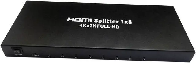 Alt view image 2 of 6 - HDMI Splitter 1 in 8 Out, easyday Full HD 1080P 3D 4K HDMI Distribution Amplifier 1X8 HDMI Splitter for PS3/4/5 X-box F-ire Stick DVD Player HDTV Projectors