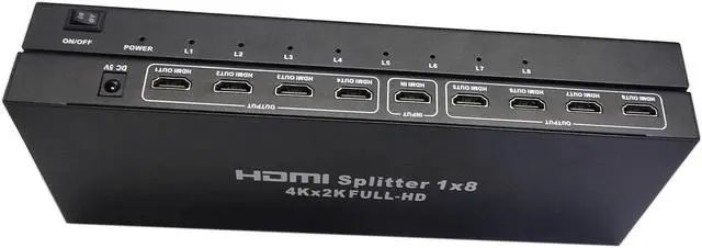 Alt view image 5 of 6 - HDMI Splitter 1 in 8 Out, easyday Full HD 1080P 3D 4K HDMI Distribution Amplifier 1X8 HDMI Splitter for PS3/4/5 X-box F-ire Stick DVD Player HDTV Projectors