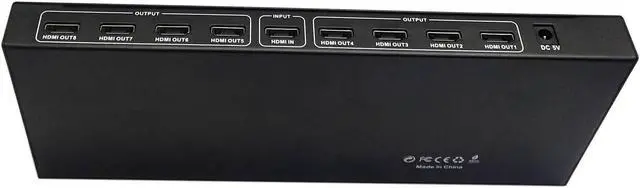 Alt view image 4 of 6 - HDMI Splitter 1 in 8 Out, easyday Full HD 1080P 3D 4K HDMI Distribution Amplifier 1X8 HDMI Splitter for PS3/4/5 X-box F-ire Stick DVD Player HDTV Projectors