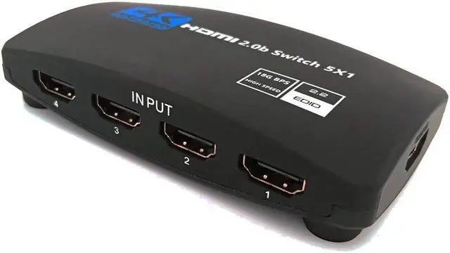 Alt view image 3 of 6 - Easyday HDMI2.0b Switch 5X1 5 in 1 out 4K/60HZ HDCP2.2 new product