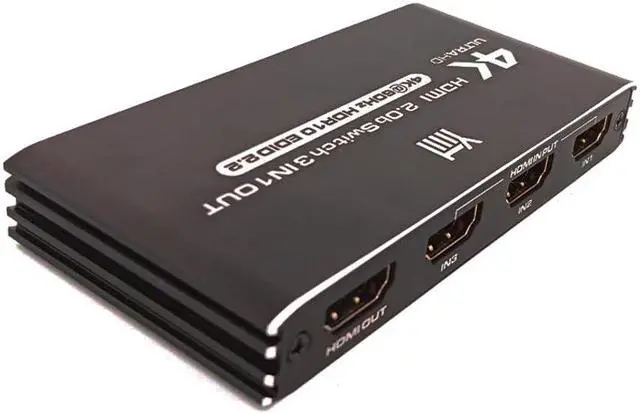 Alt view image 2 of 7 - Easyday HDMI2.0b Switch 3X1 3 in 1 out HDCP2.2  4K/60HZ without power supply