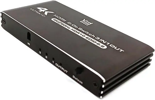 Alt view image 3 of 7 - Easyday HDMI2.0b Switch 3X1 3 in 1 out HDCP2.2  4K/60HZ without power supply