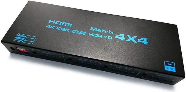 Alt view image 4 of 7 - Easyday DMI2.0b Matrix 4X4 4K/60HZ HDCP2.2 only requires 5V2A power supply