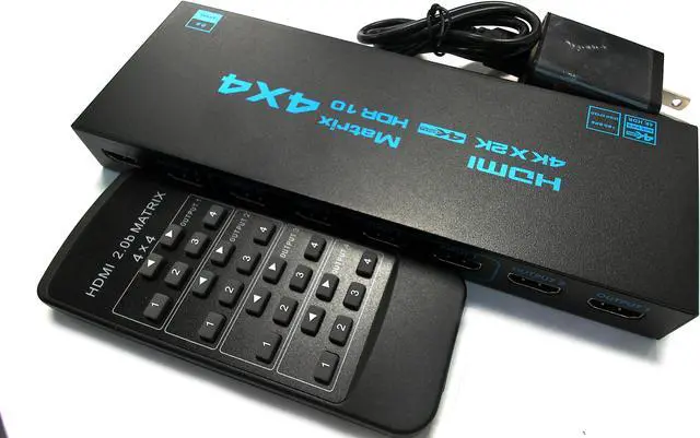 Alt view image 6 of 7 - Easyday DMI2.0b Matrix 4X4 4K/60HZ HDCP2.2 only requires 5V2A power supply