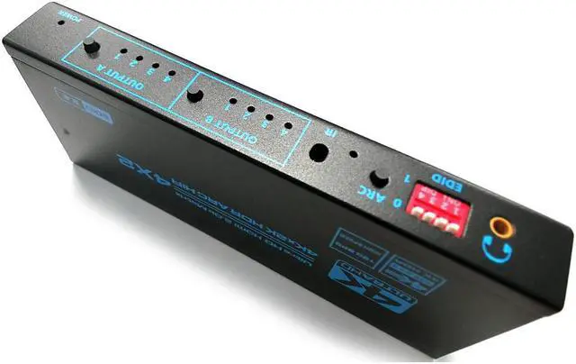Alt view image 6 of 7 - Easyday HDMI2.0b matrix 4 in 2 out audio separation ARC 4K/60HZ EDID