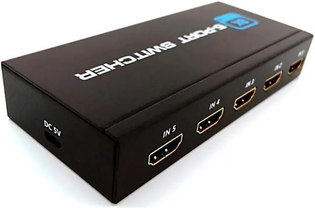 Alt view image 2 of 7 - Easyday HDMI2.1 5X1 switch 5 inputs 1 output 8K@60Hz