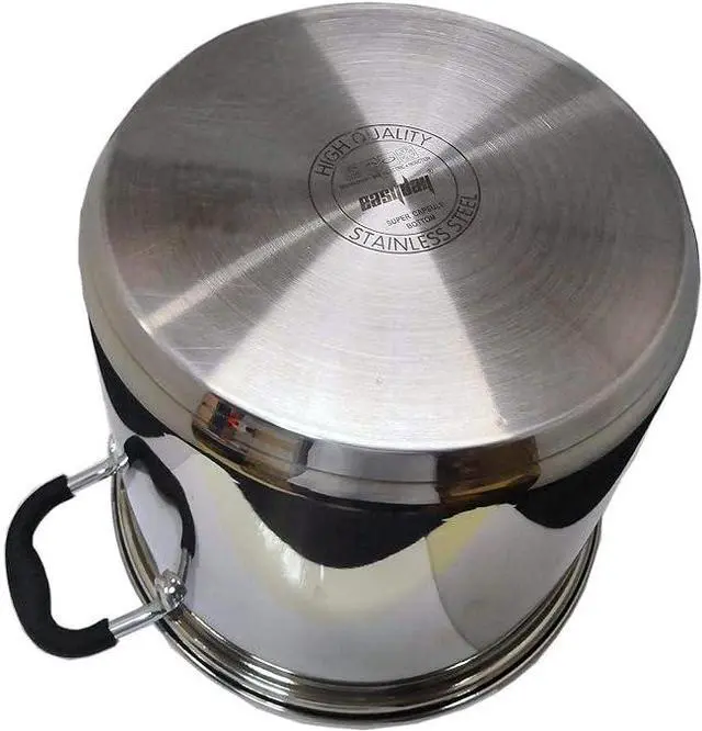 Alt view image 4 of 5 - Easyday Stainless Steel Stock Pot with Metal Lid Stay-Cool Handles Kitchen Cookware 12Qt