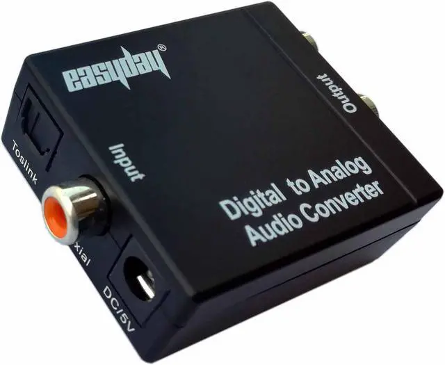 Alt view image 2 of 3 - Optical Coaxial Toslink Digital to Analog Audio Converter Adapter RCA L/R 3.5mm USNE_DAC3.5_USB