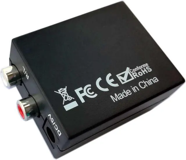 Alt view image 2 of 5 - S/PDIF Toslink Coaxial Optical Digital to Analog Audio Converter Adapter RCA R/L USNE_DAC_300CM_AUP