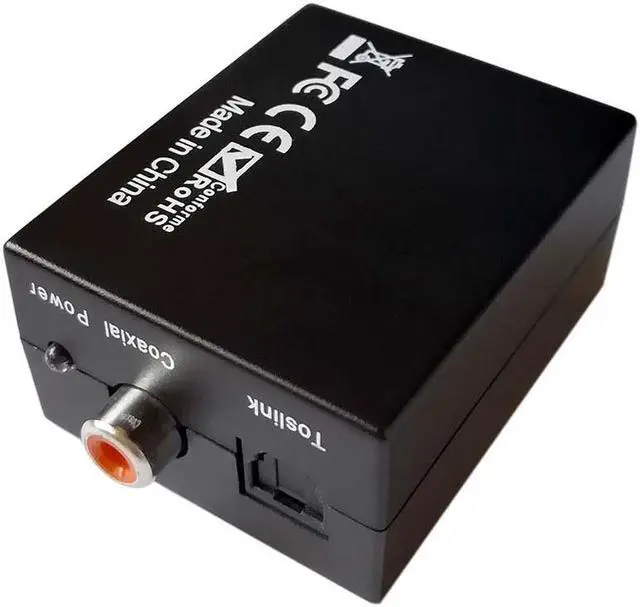 Alt view image 3 of 5 - DAC Tolsink S/PDIF Coax Optical Digital to Analog RCA Audio Converter Adapter USNE_DAC_150CM_UKP