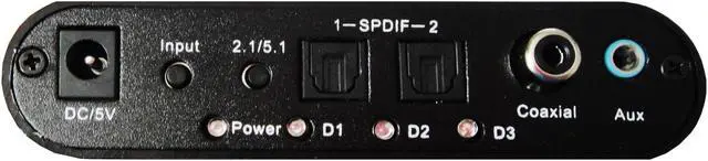 Alt view image 4 of 6 - Optical Dolby DTS AC3 Digital to Analog 5.1 2.1 Stereo Audio Decoder Converter