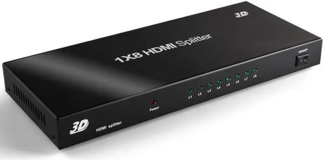 Main image of 1x8 HDMI Splitter 1 In 8 Out Amplified Powered Signal Distributor Full HD 1080P