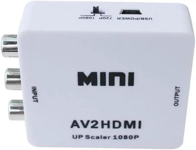 Main image of RCA to HDMI AV Converter CVBS to HDMI Adapter Composite HDMI 1080P for PC Tablet Xbox PS3 TV STB VHS VCR DVD Player Projector