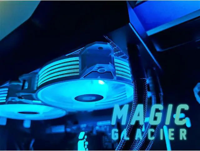Alt view image 5 of 7 - Asiahorse  Magic-i 120 V2 Addressable RGB 3 in 1 Transparent Light Frame Fan, Individually Customizable LEDS, Air Balance Curve Blade Design with Remote Control Sync & 5VARGB Motherboard (3Pack black)