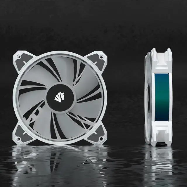Alt view image 5 of 7 - 120mm Rgb Case Fans with 5V Argb Motherboard Sync,Asiahorse Magic-E Argb Computer Cooling Pc Case Fan Addressable Rgb Color Changing Led Fan with Remote Control (3Pack white)