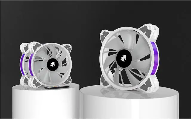 Alt view image 2 of 7 - 120mm Rgb Case Fans with 5V Argb Motherboard Sync,Asiahorse Magic-E Argb Computer Cooling Pc Case Fan Addressable Rgb Color Changing Led Fan with Remote Control (3Pack white)