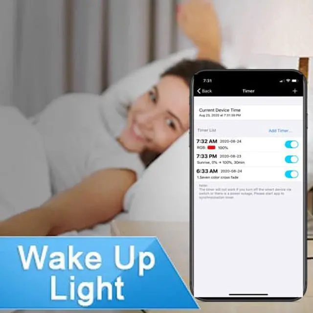 Alt view image 6 of 7 - MagicLight Smart Light Bulb (60w Equivalent), A19 7W Multicolor 2700k-6500k Dimmable WiFi LED Bulb, Compatible with Alexa Google Home Siri IFTTT