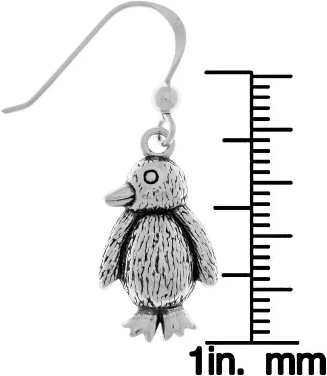 Alt view image 2 of 3 - Jewelry Trends Sterling Silver Cute Baby Penguin Dangle Earrings