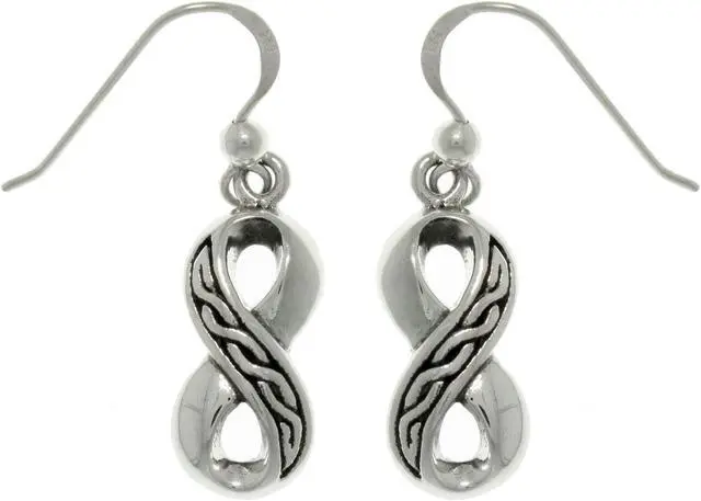 Main image of Jewelry Trends Sterling Silver Celtic Infinity Knot Dangle Earrings