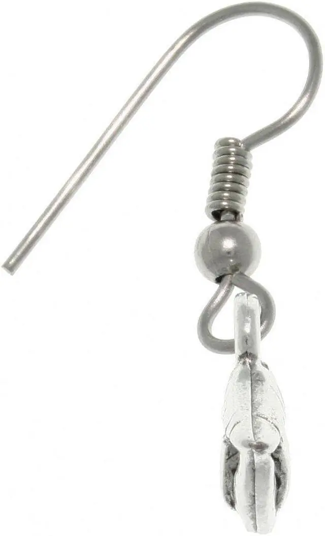 Alt view image 3 of 3 - Jewelry Trends Pewter Vampire Fangs Dangle Earrings True Blood Inspired Jewelry