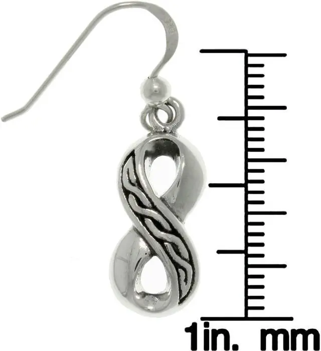 Alt view image 2 of 3 - Jewelry Trends Sterling Silver Celtic Infinity Knot Dangle Earrings