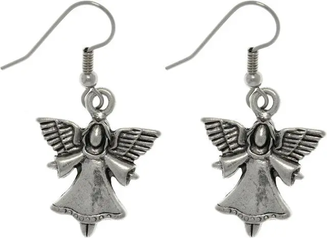 Main image of Jewelry Trends Pewter Heavenly Angel Dangle Earrings - Angel Wings Jewelry