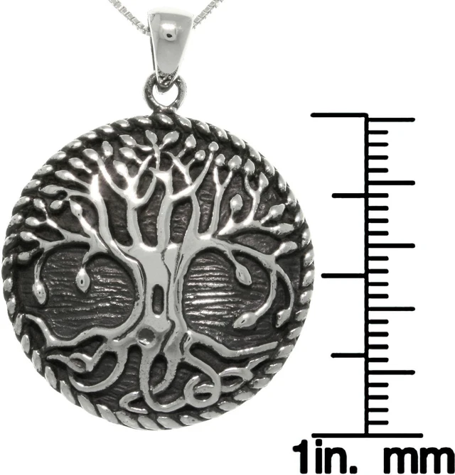 Jewelry Trends Sterling Silver Rope Edge Celtic Tree Of Life Pendant on ...