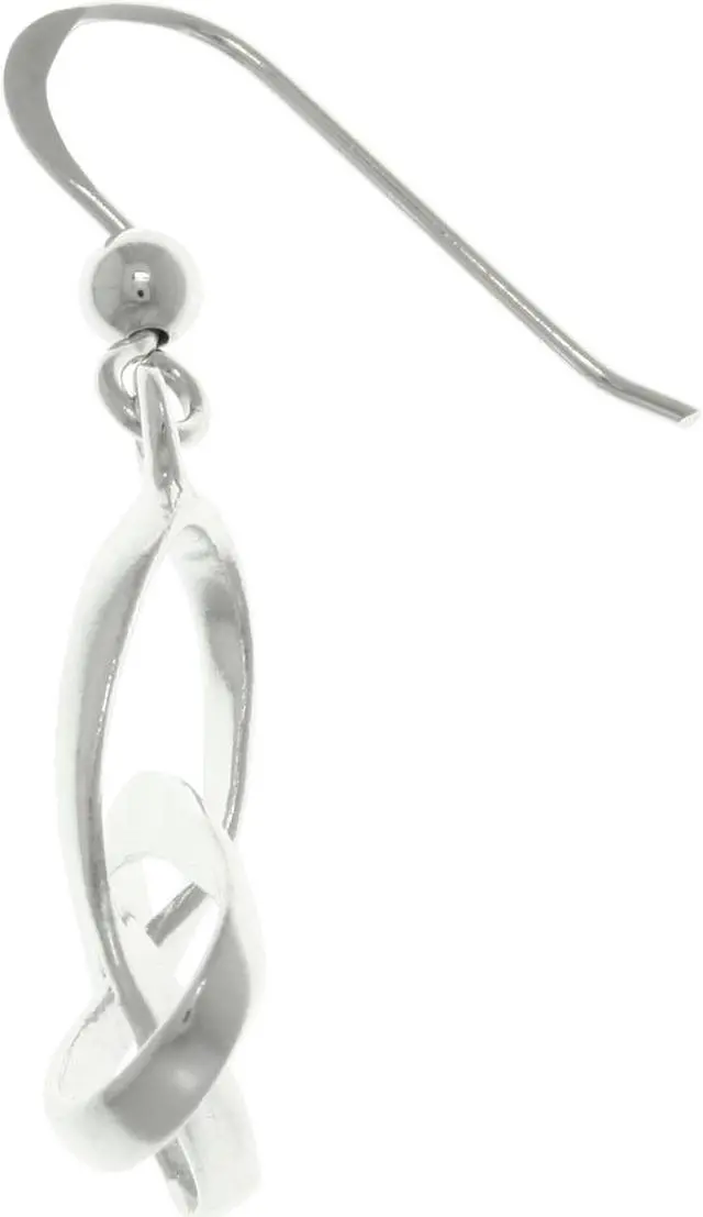 Alt view image 3 of 3 - Jewelry Trends Sterling Silver Celtic Trinity Knot Dangle Earrings