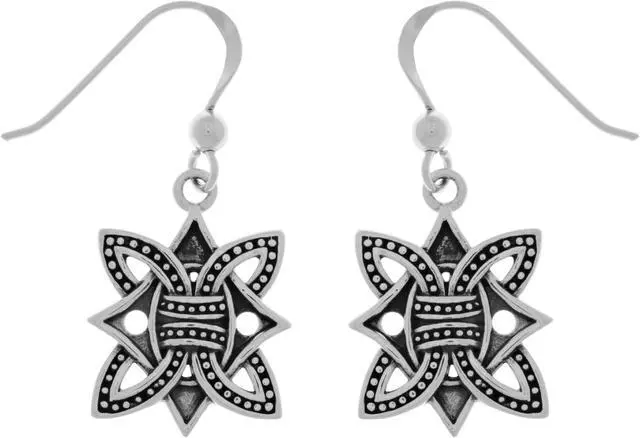 Main image of Jewelry Trends Sterling Silver Viking Borre Knot Dangle Earrings