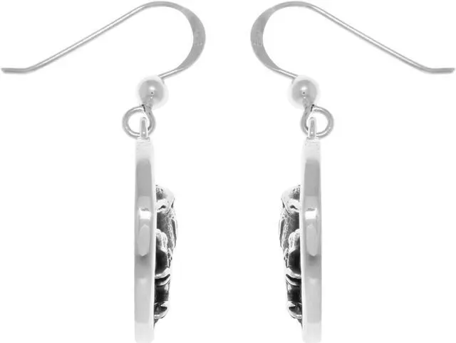 Alt view image 3 of 3 - Jewelry Trends Sea Bird Sterling Silver Dangle Earrings Nautical Ocean Blue