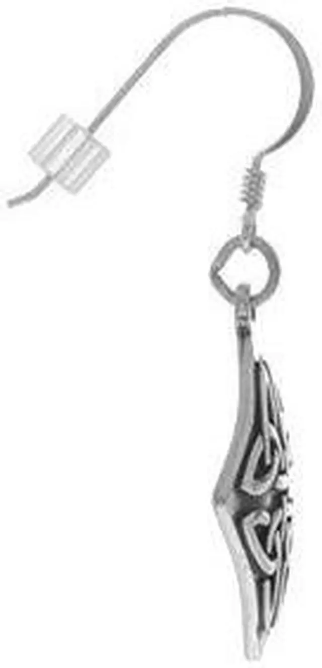 Alt view image 3 of 3 - Jewelry Trends Sterling Silver Celtic Trinity Triangle Knot Dangle Earrings