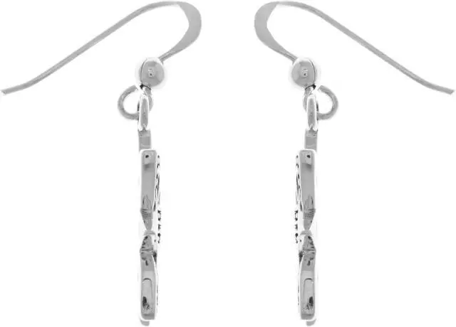 Alt view image 2 of 3 - Jewelry Trends Sterling Silver Viking Borre Knot Dangle Earrings